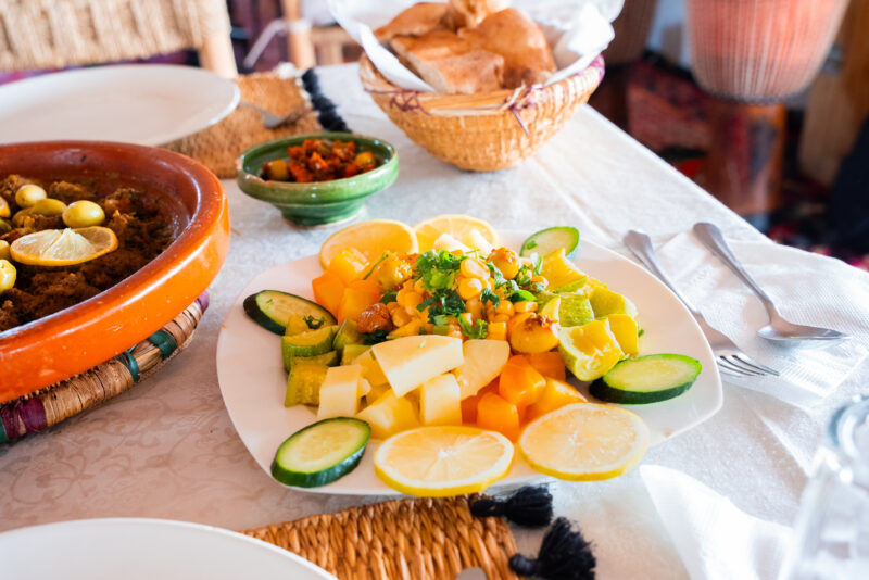 Tagine dinner served at Ahlan Camp in the Sahara Desert”